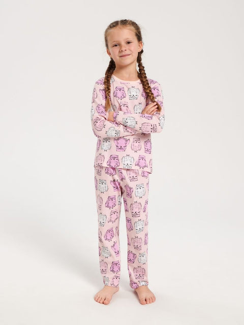 Sinsay Girl's Light Pink Printed Pajama Set |Sinsay In Lebanon