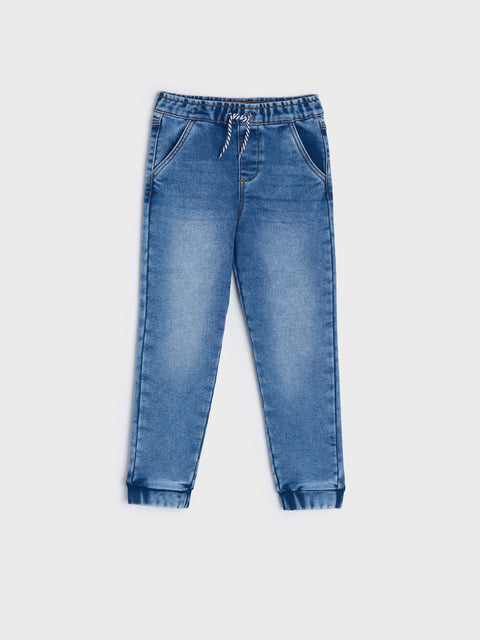 Sinsay Boy's Blue Jogger Jeans With Washed Effect | Sinsay In Lebanon