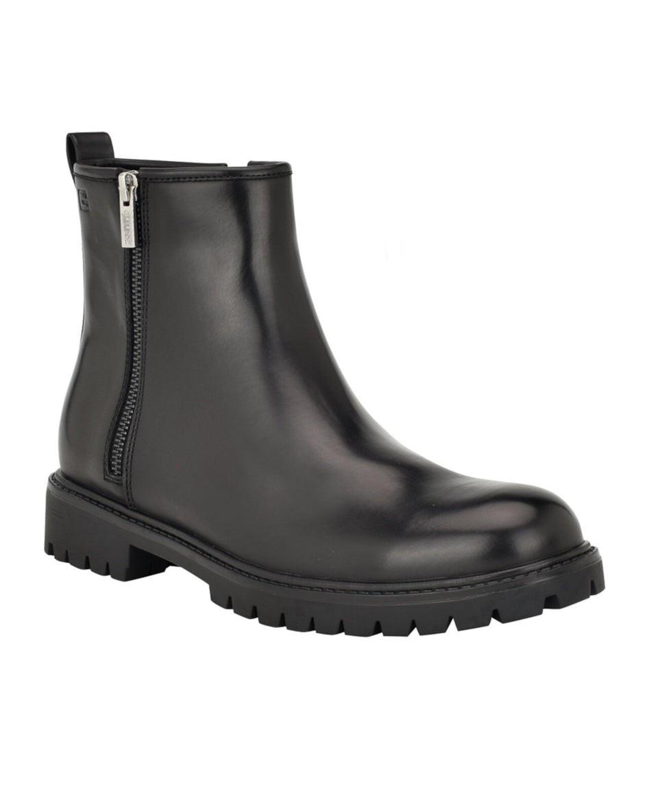 Guess Men's Black Dine Low Shaft Casual Lug Sole Boots | Guess In Lebanon