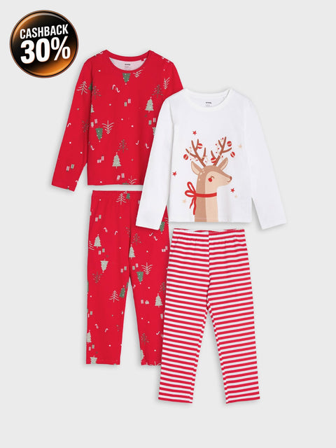 Sinsay Girl's Multi Color 2 Pack Christmas Pijama Set | Sinsay In Lebanon