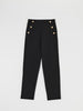Sinsay Women's Black Trousers With Ornament Buttons | Sinsay In Lebanon