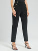 Sinsay Women's Black Trousers With Ornament Buttons | Sinsay In Lebanon