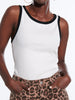 Sinsay Women's White & Black Slim Fit Tang Top | Sinsay In Lebanon