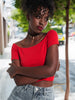 Sinsay Women's Red Off Shoulder Cotton Top| Sinsay In Lebanon