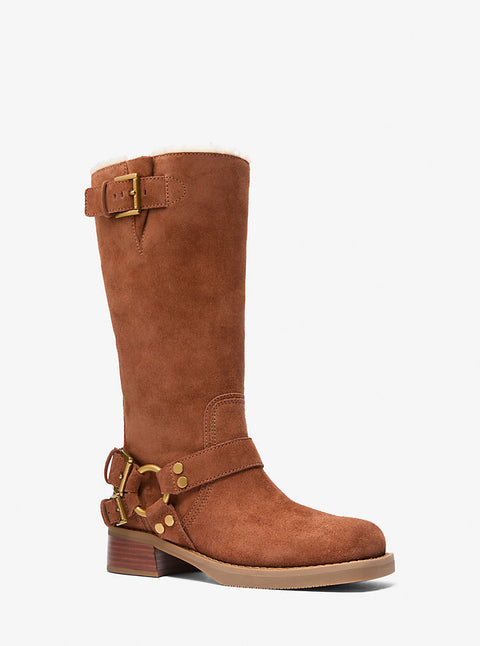 Michael Kors Women's Copper Crosby Suede Moto Boots | Michael Kors In Lebanon