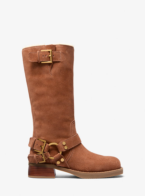 Michael Kors Women's Copper Crosby Suede Moto Boots | Michael Kors In Lebanon