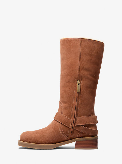 Michael Kors Women's Copper Crosby Suede Moto Boots | Michael Kors In Lebanon