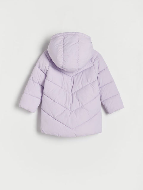 Reserved Baby Girl's Light Purple Hooded Quilted Jacket |Reserved In Lebanon