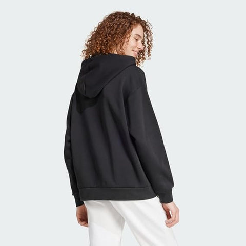 Adidas Women's Black Holiday Graphic 3-Stripes Oversized Hoodie |Adidas In Lebanon