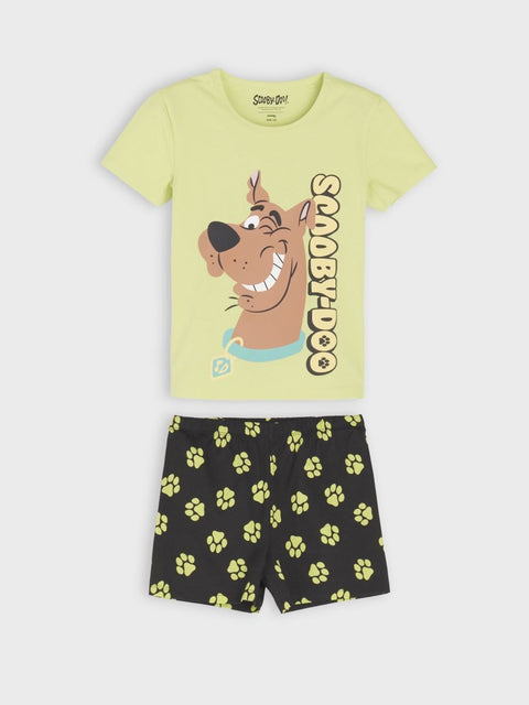 Scooby-Doo Boy's Green Short Set ANFK1242