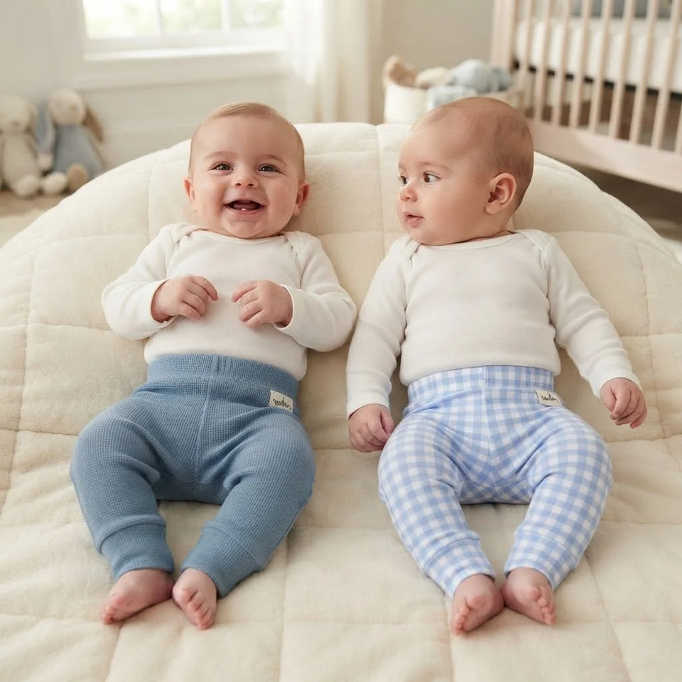 Sinsay Baby Boy's Blue Checkered Pack Of 2 Leggings