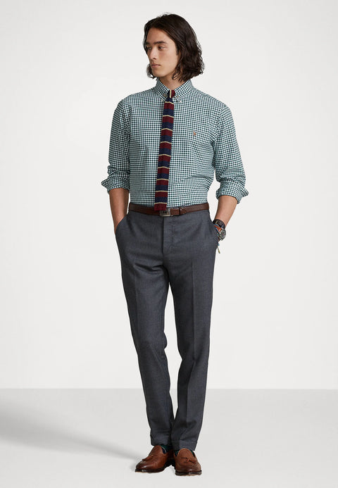 Polo Ralph Lauren Men's Green & White Classic-Fit  Shirt | Polo Ralph Lauren In Lebanon