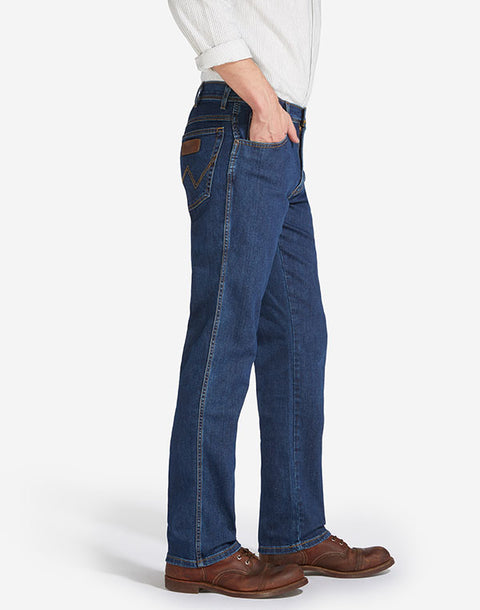 Wrangler Men's Dark Blue Texas 821 Authentic Straight Jeans | Wrangler In Lebanon