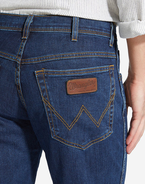 Wrangler Men's Dark Blue Texas 821 Authentic Straight Jeans | Wrangler In Lebanon