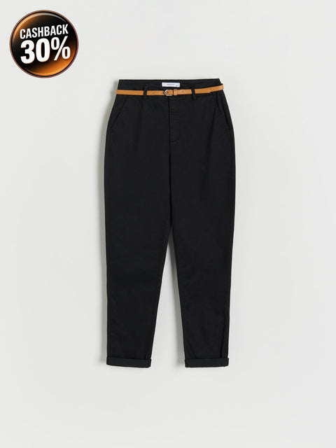 Reserved Women's Black Chino Trousers | Reserved In Lebanon