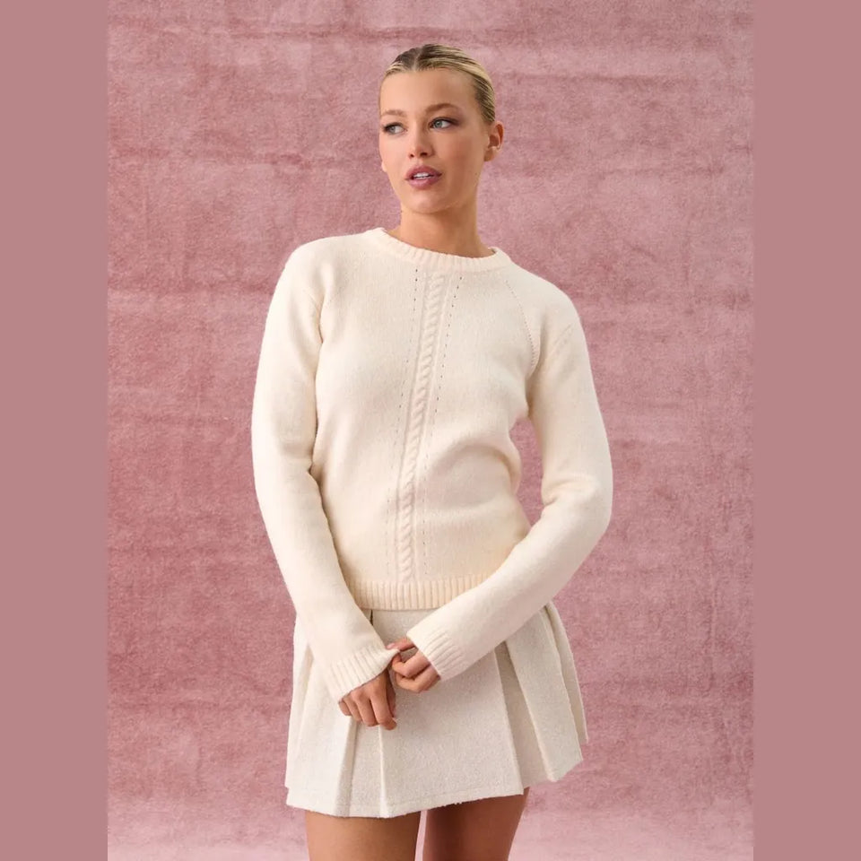 Sinsay Women's Light Beige Soft Wool Sweater