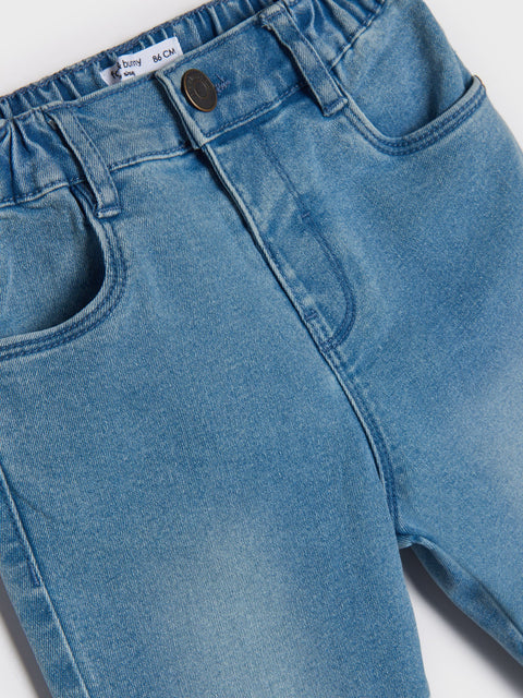 Sinsay Fox & Bunny Baby Boy's Blue With Washed Effect Jeans | Sinsay In Lebanon