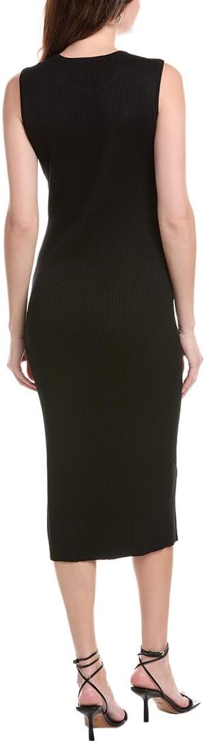 Vince Camuto Women's Black Crew Neck Tank Dress With Embroidery Mesh | Vince Camuto In Lebanon
