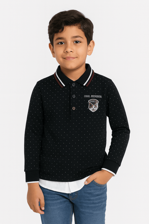 Boboli Boy's Black Polo Shirt  | Boboli in Lebanon