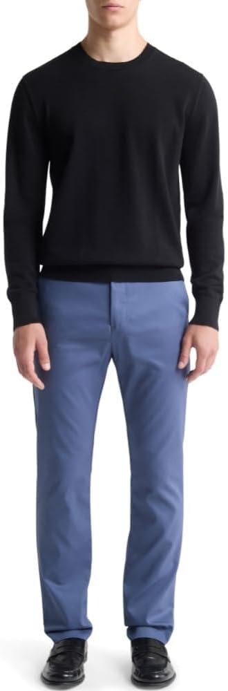 Calvin Klein Men's Blue  Modern Stretch Chino Wrinkle Resistant Pants   | Calvin Klein in Lebanon