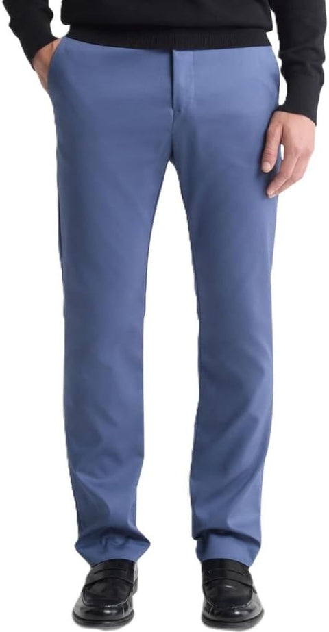 Calvin Klein Men's Blue  Modern Stretch Chino Wrinkle Resistant Pants   | Calvin Klein in Lebanon