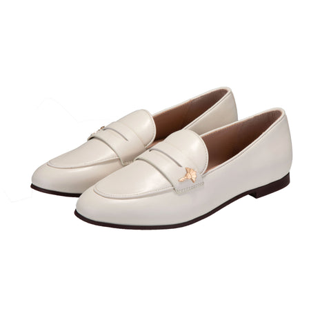 Joop Women's Off White Unico Filippa Slip On Flat Shoes | Joop In Lebanon