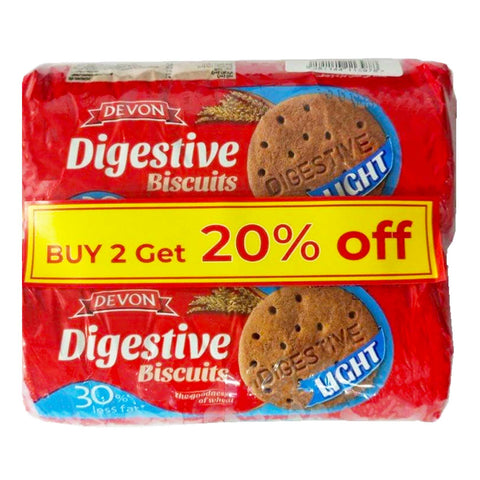 Devon Digestive Biscuits Light 250g Buy 2 Get 20% Off