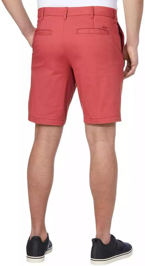 Izod Men’s Light Maroon Saltwater Flat Front Chino Shorts | Izod In Lebanon