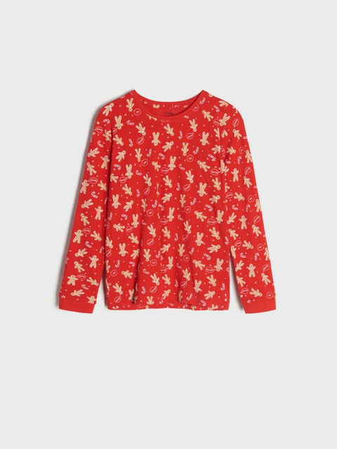 Sinsay Girl's Red X-Max Printed Pajama Top | Sinsay In Lebanon
