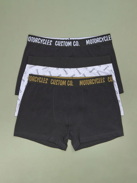 Sinsay Men's Black & Light Gray Pack Of 3 Trunk Classic Boxers | Sinsay In Lebanon