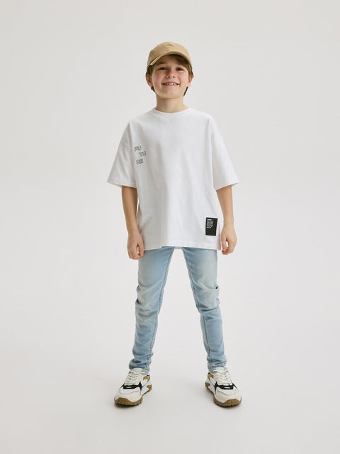 Reserved Boy's Light Blue Slim Fit Distressed Effect Jeans | Reserved In Lebanon