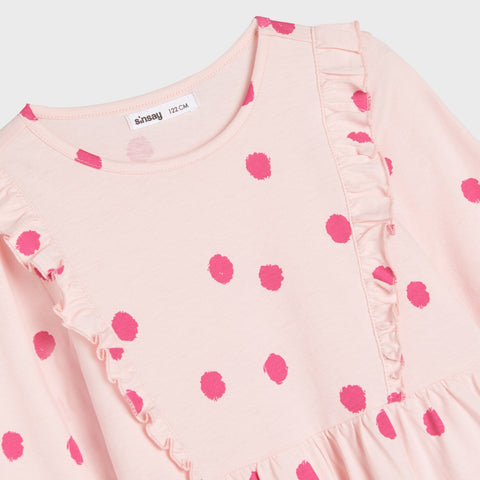 Sinsay Baby Girl's Pastel Pink Ruffle Details Dress | Sinsay In Lebanon