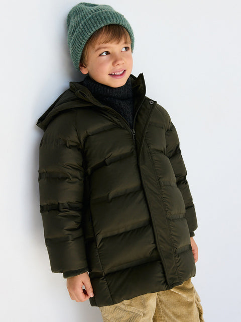 Reserved Boy's Olive Green Down Coat With Hood | Reserved In Lebanon