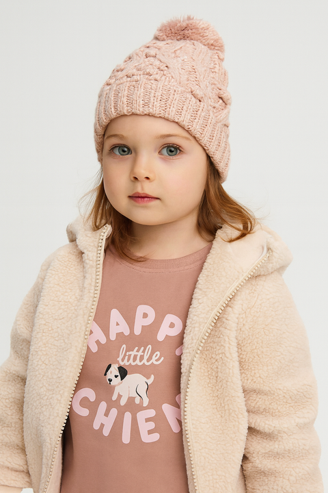 Reserved Girl's Light Coral Wool Blend Beanie | Reserved In Lebanon