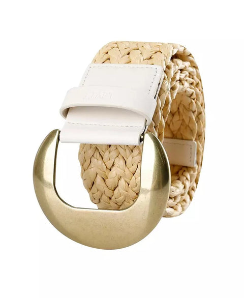 Levi's Women's Beige Fully Adjustable Raffia Belt | Levi's In Lebanon
