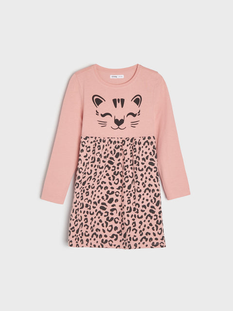 Sinsay Baby Girl's Pink Printed Dress | Sinsay In Lebanon