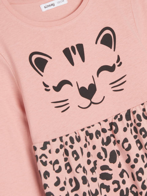 Sinsay Baby Girl's Pink Printed Dress | Sinsay In Lebanon