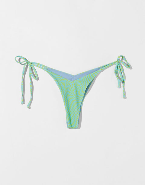 Bershka Women's Green & Blue Bikini Bottoms 4186/573/402 (FL55)