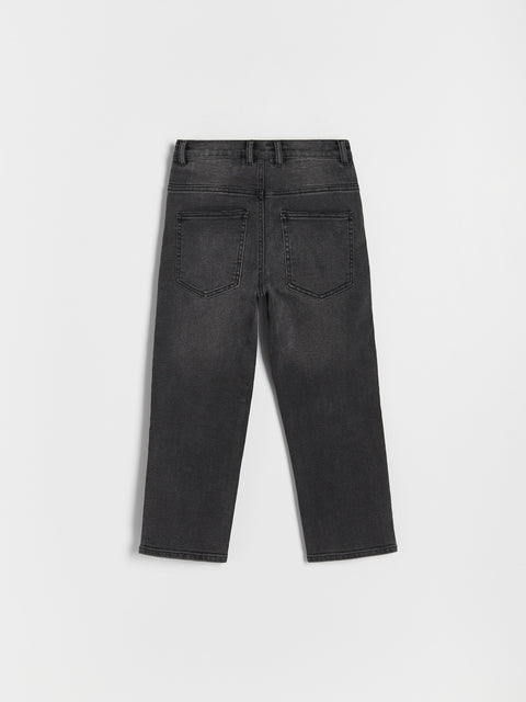 Black jeans on a white background