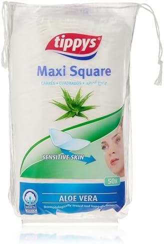 Tippys Maxi Square Aloe Vera Pads 50 PCS | Tippys In Lebanon