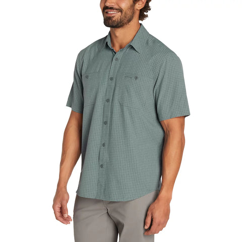 Orvis Men's Green UPF 30 Relaxed Fit Quick-Dry Short Sleeve Woven Shirt | Orvis In Lebanon