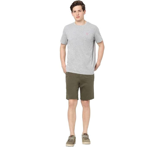 Celio Men's Olive Green Cotton Blend Bermuda Jogger Shorts | Celio In Lebanon
