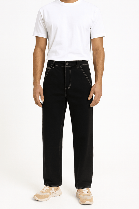 Reserved Men's Black Wide Leg Jeans | Reserved In Lebanon