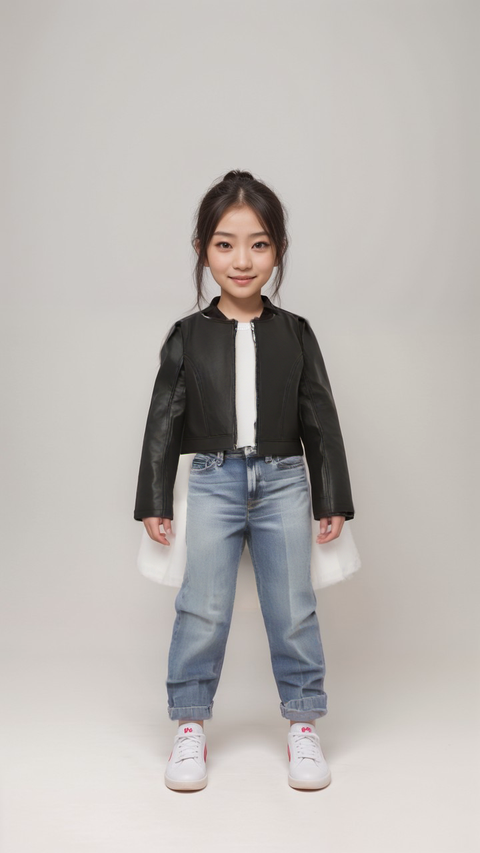 Terranova Girl's Black Leather Jacket |Terranova  in Lebanon