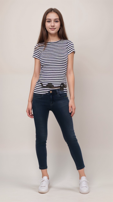 POMPdeLUX Girl's Navy Blue Jeans | POMPdeLUX in Lebanon