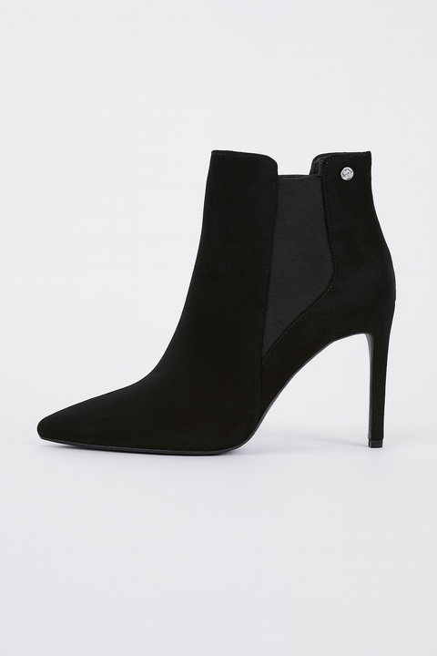 Tata Italia  Women's Black Suede Heeled Ankle Boots | Tata Italia In Lebanon
