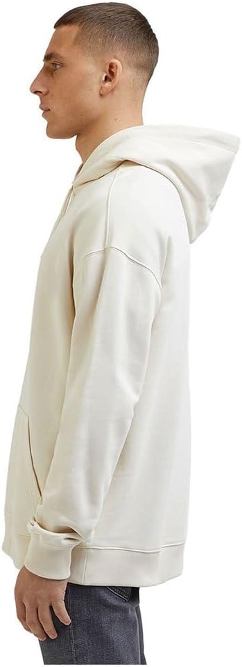 Lee Men's Beige Ecru Loose Logo Hoodie | Lee In Lebanon