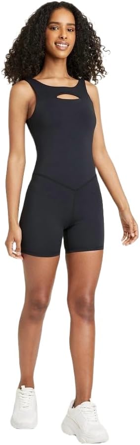 JoyLab Women's Black Cut Out Swimming Rompers | JoyLab In Lebanon