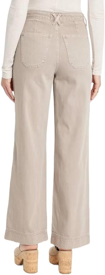 Universal Thread Women's Beige High-Rise Wide Leg Cropped Jeans| Universal Thread In Lebanon