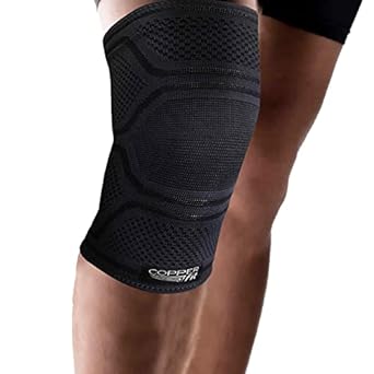 Copper Fit Elite Knee Compression Sleeve Knee Brace Black TG270 shr